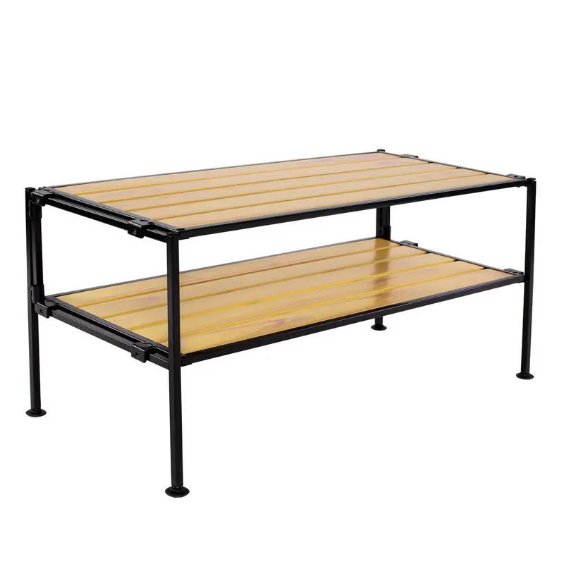 2-Tier Resin Shoe Rack, Aspen 1