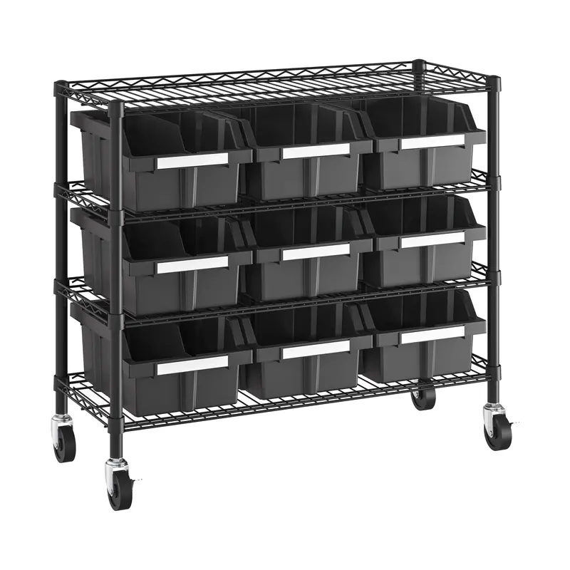 4-Tier Nsf-Certified 9-Bin Rack 1