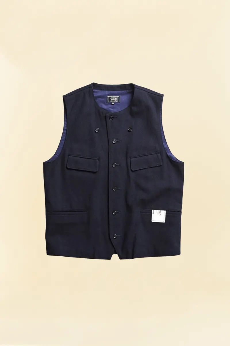 Addict Clothes Acvm Herringbone Vest - Navy 1