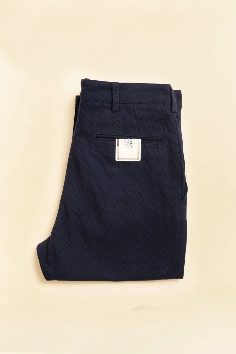 Addict Clothes Herringbone Trousers - Navy 1