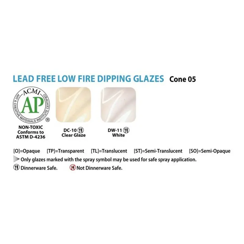 Amaco Low Fire Dipping Glazes 1