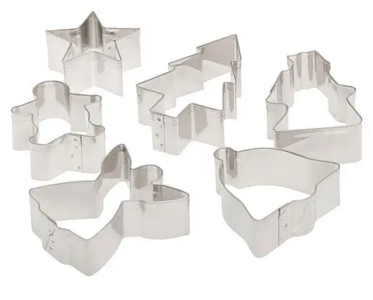 Ateco Stainless Steel Christmas Cookie Cutter 6 Piece Set 4842 1