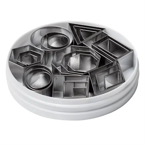 Ateco Stainless Steel Geometric Cutter Set 3 Sizes Of 8 Shapes 4845 1
