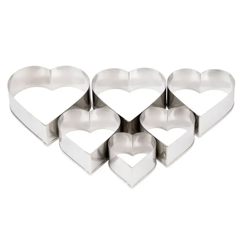 Ateco Stainless Steel Heart Shape Cutter 6 Piece Set 7804 1