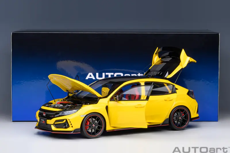 Autoart 1:18 Honda Civic Type-R (Fk8) Limited Edition In Sunlight Yellow 1