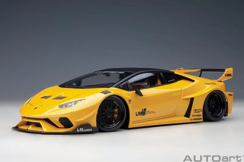 Autoart 1:18 Lamborghini Huracan Gt Lbwk Silhouette Works In Metallic Yellow 1