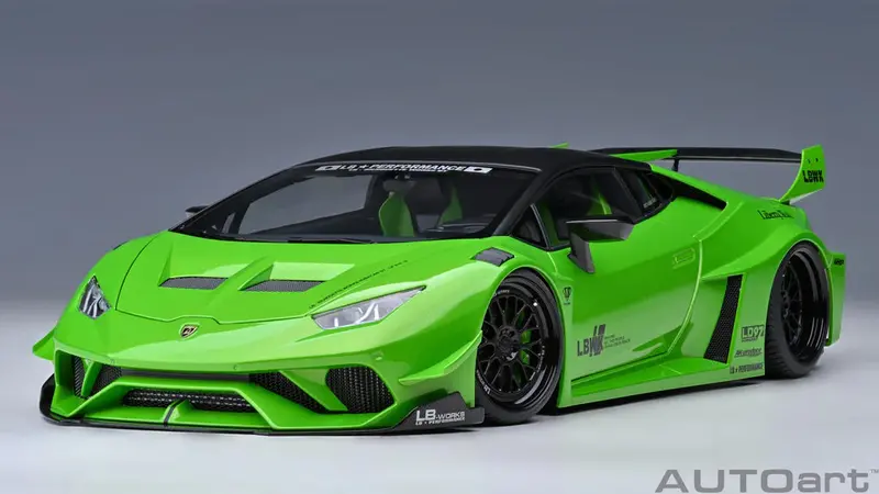 Autoart 1:18 Lamborghini Huracan Gt Lbwk Silhouette Works In Pearl Green 1