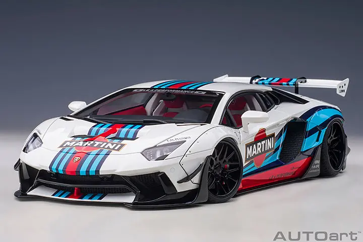 Autoart 1:18 Liberty Walk Lamborghini Aventador Limited Edition In Martini Livery 1