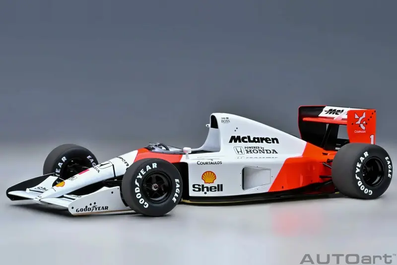 Autoart 1:18 Mclaren Honda Mp4/6 Japanese Gp 1991 A.Senna #1 With Mclaren Logo 1