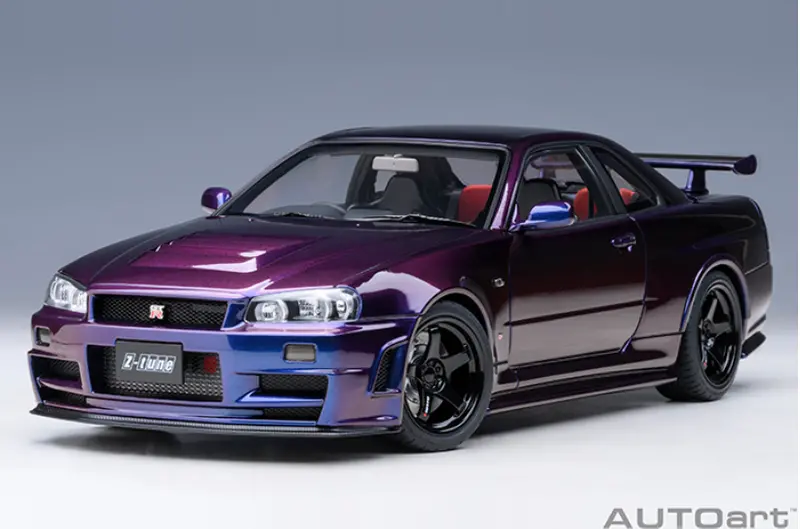 Autoart 1:18 Nissan Skyline Gt-R (R34) Nismo Z-Tune In Midnight Purple Iii 1