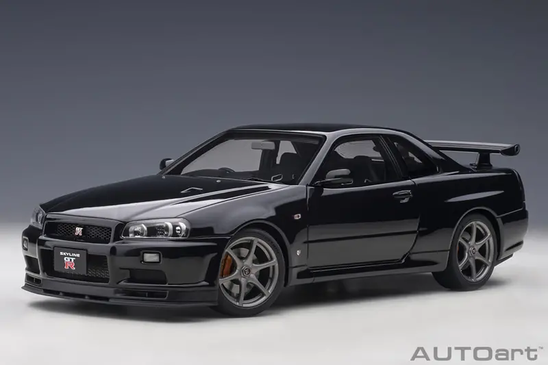 Autoart 1:18 Nissan Skyline Gt-R (R34) V-Spec Ii In Black Pearl 1