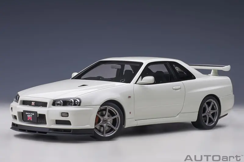 Autoart 1:18 Nissan Skyline Gt-R (R34) V-Spec Ii In White Pearl 1