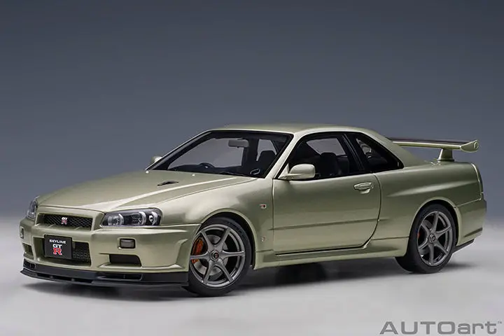 Autoart 1:18 Nissan Skyline Gt-R (R34) V-Spec Ii "Nur" In Millennium Jade 1