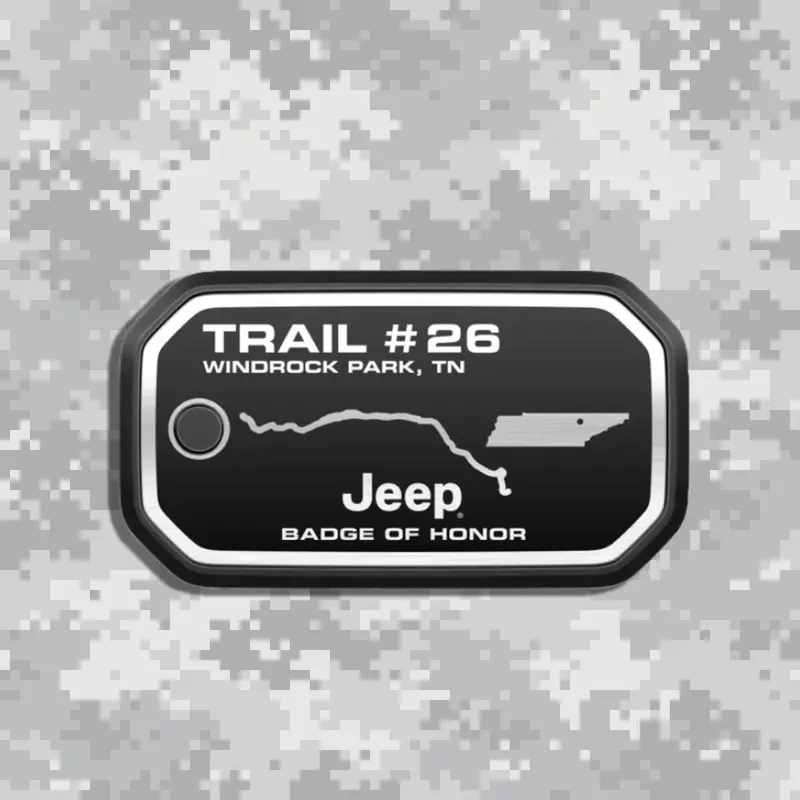 Badge Of Honor バッジオブオナー Tennessee Windrock Park Trail #26 テネシー ウィンドロック・パーク アメリカ 本国 ジープバッジ 1