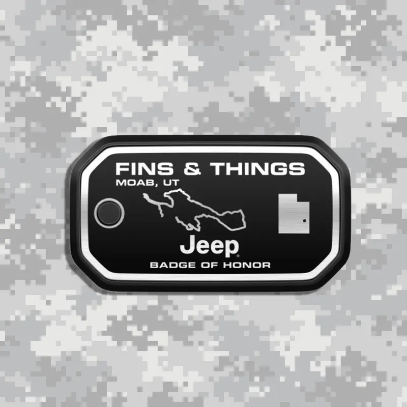 Badge Of Honor バッジオブオナー Uta Moab Fins And Things ユタ モアブ アメリカ 本国 ジープバッジ 1