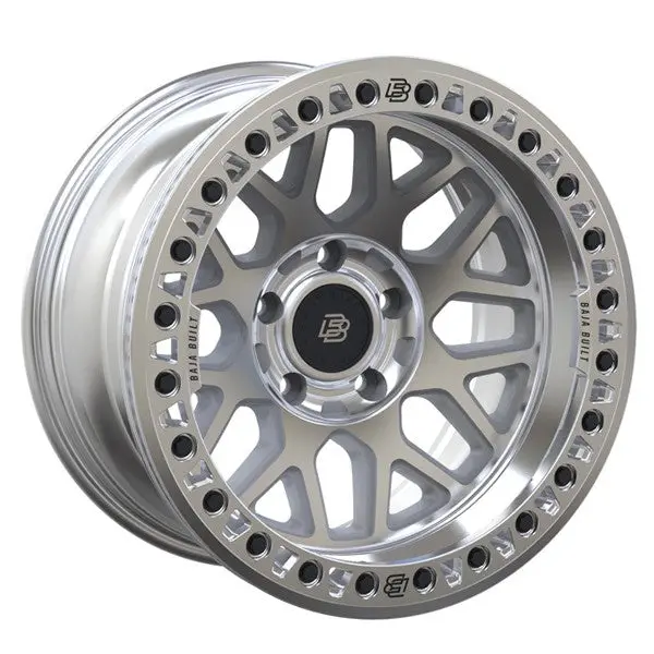 Baja Built バハビルト Lite Brite Outlaw Cast Beadlock | Machined Raw (Raw Ring & Black Bolts) キャストホイール 1