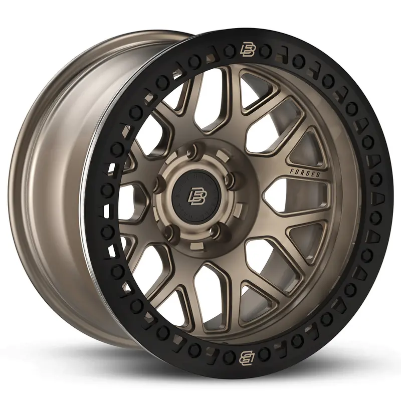 Baja Built バハビルト Lite Brite Outlaw Forged Beadlock | Satin Bronze (Black Ring & Black Bolts) フォージド鍛造ホイール 1