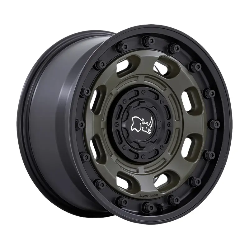 Black Rhino ブラックライノ ホイール Atlas | Olive Drab Green W/ Black Lip 1