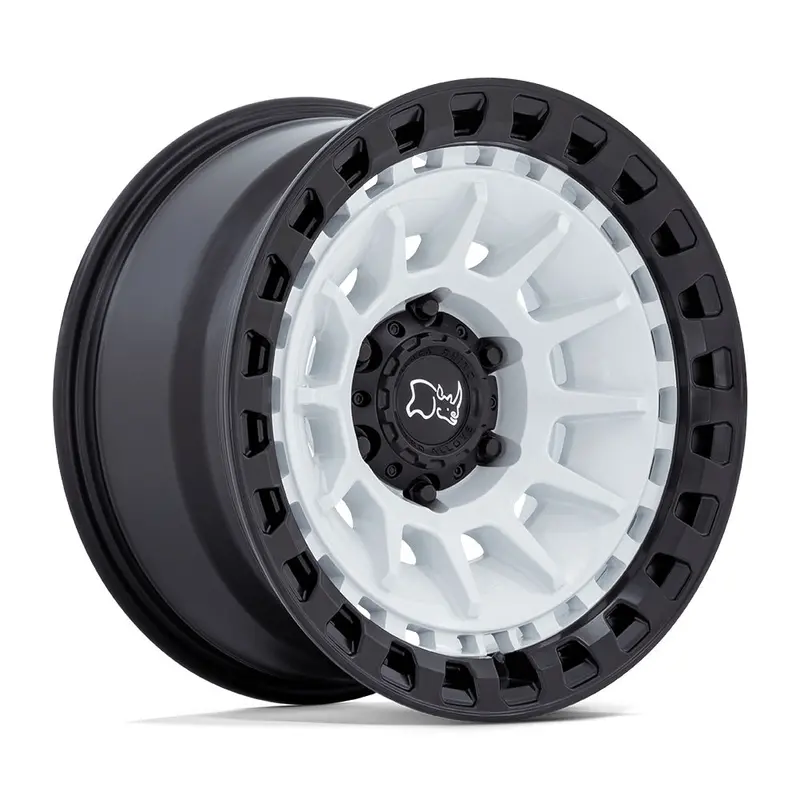 Black Rhino ブラックライノ ホイール Barrage | Gloss White On Matte Black 1