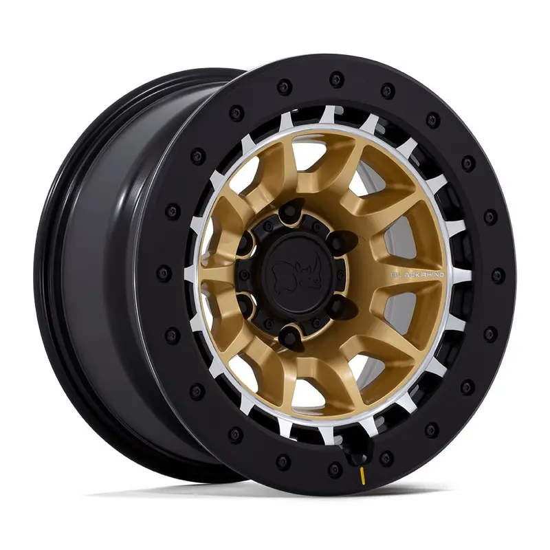 Black Rhino ブラックライノ ホイール Br016 Tusk | Matte Gold W/ Machined Ring 1