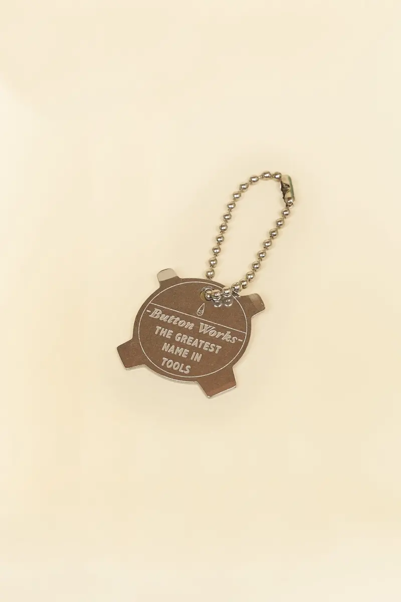 Button Works 4-Way Screwdriver Keychain - Steel 1