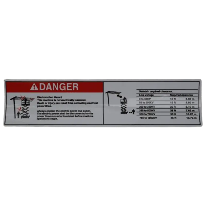 Decal - Danger Electrical Hazard  Tsa/Gn1297433gt 1