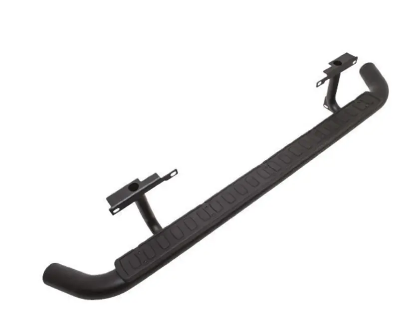 Defender Black Svx Tubular Side Steps With Rubber And Aluminium Top For 110 Csw (Fire And Ice Style In Black Style 1