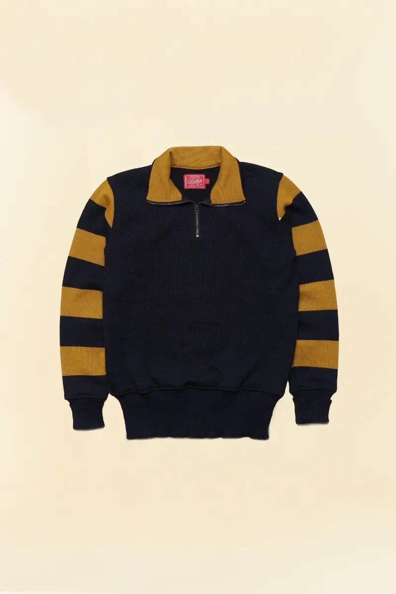 Dehen Motorcycle Sweater - Black / Gold 1
