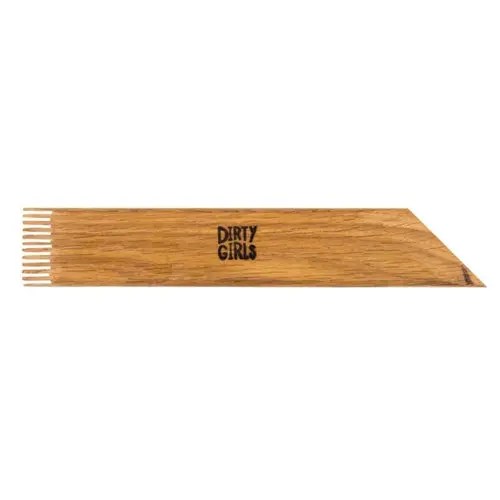 Dirty Girls Pottery Tools 8" Comb Straight Wooden Tool 1