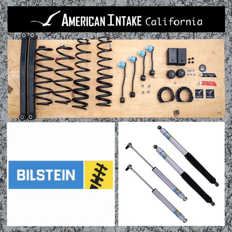 アメリカンインテイク オリジナル 2.0インチリフトキット (ビルシュタイン B8 5100 モノチューブショック) Jtグラディエーター 1