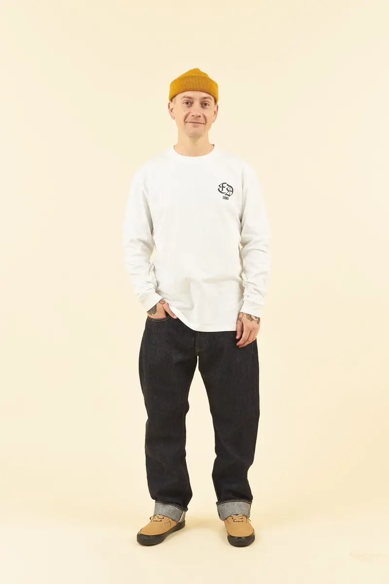 Eat Dust Printed L/S Tee - White 1