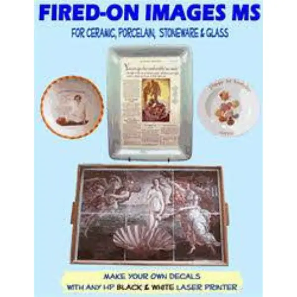 Fired On Images Ms Laser Jet Transfer Paper For Ceramics And Glass Decals: 10 Pack 1