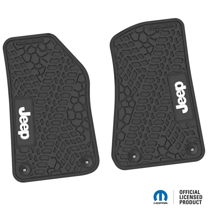 Flex Tread Jl/Jt用 フロアマット (フロントのみ) | Jeep ロゴ入り 1