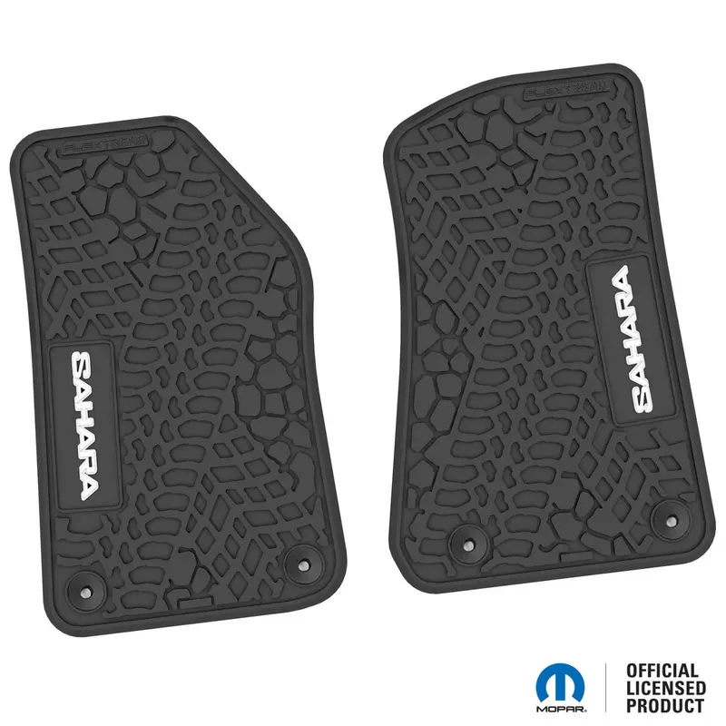 Flex Tread Jl用 フロアマット (フロントのみ) | Sahara ロゴ入り 1