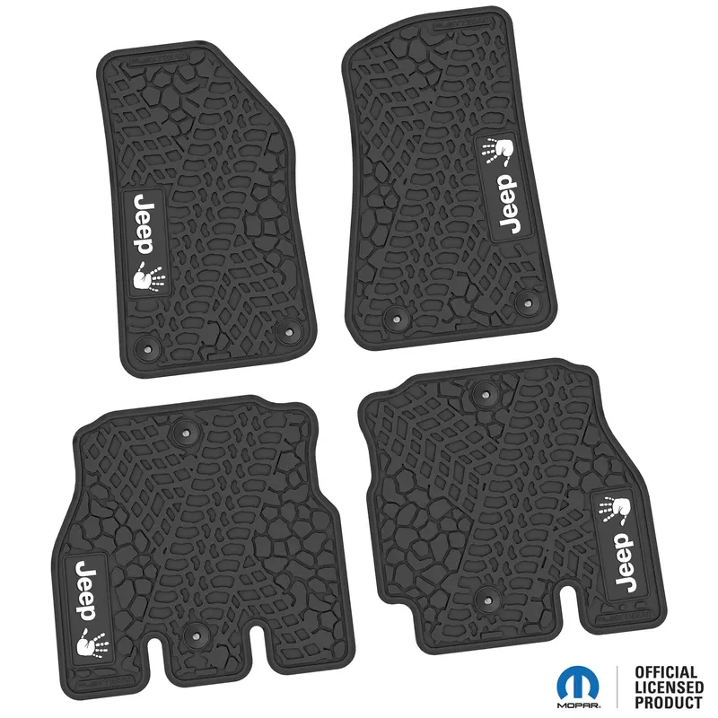 Flex Tread Jl用 フロアマット (フロント&リア) | Jeep Wave ロゴ入り 1
