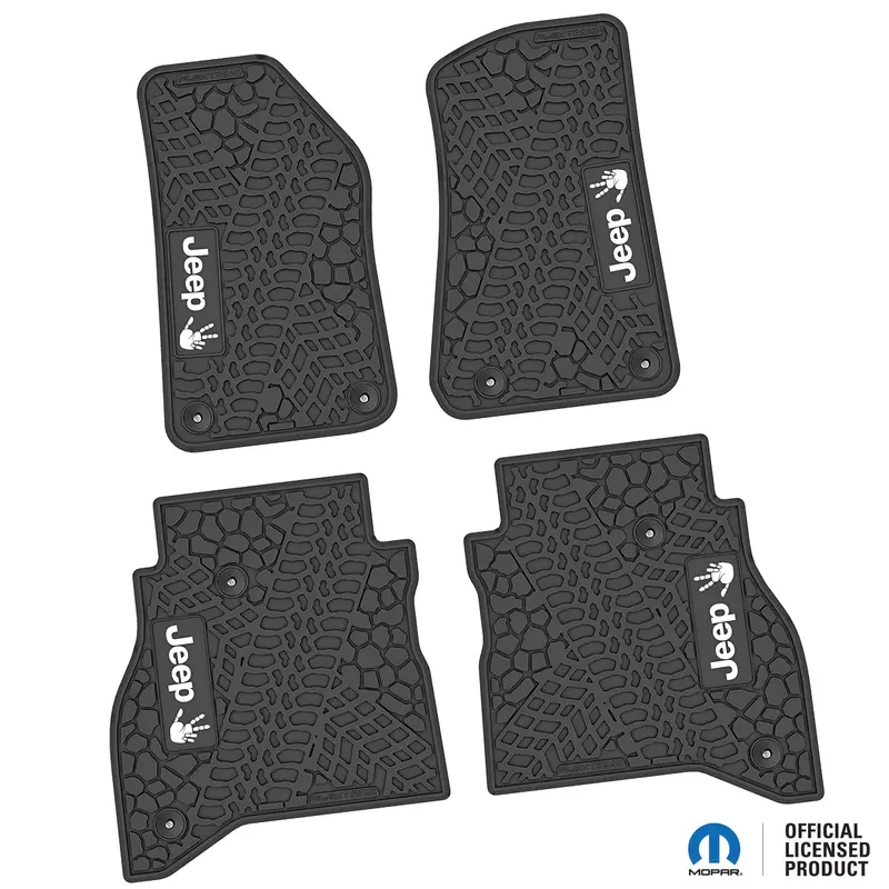 Flex Tread Jt用 フロアマット (フロント&リア) | Jeep Wave ロゴのみ (ステアリングロゴなし) 1