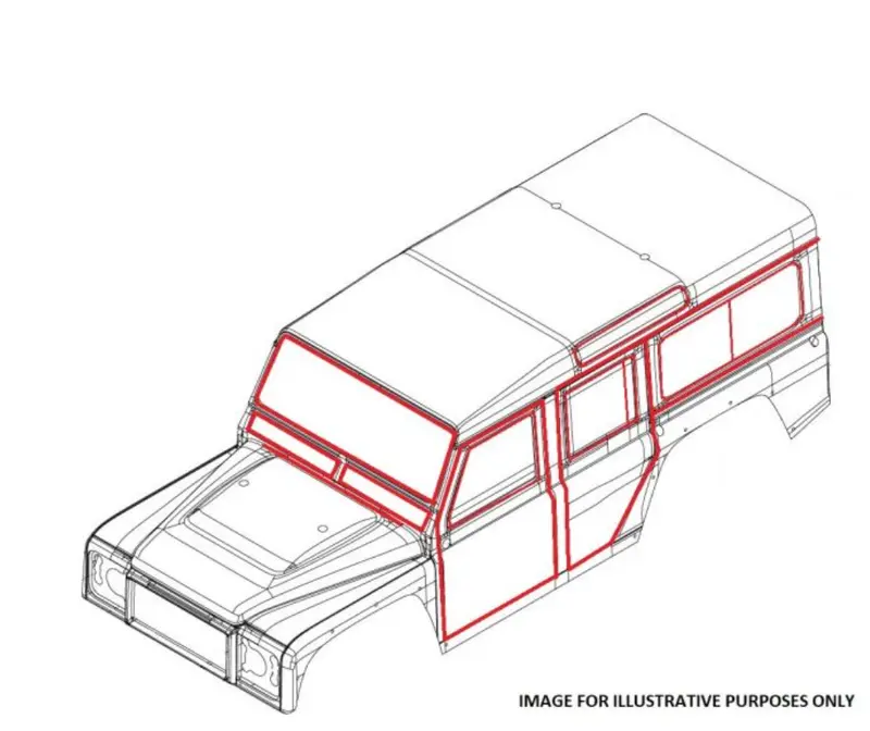 Full Set Of Body Seals For Defender 110 Csw 1993-2005 1