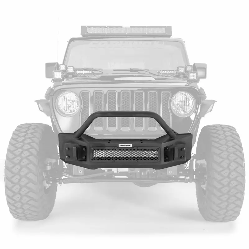 Go Rhino Rockline Front Stubby Bumper ゴーライノ ロックライン フロント スタビーバンパー オーバーライダー (Jl/Jt共通) 1