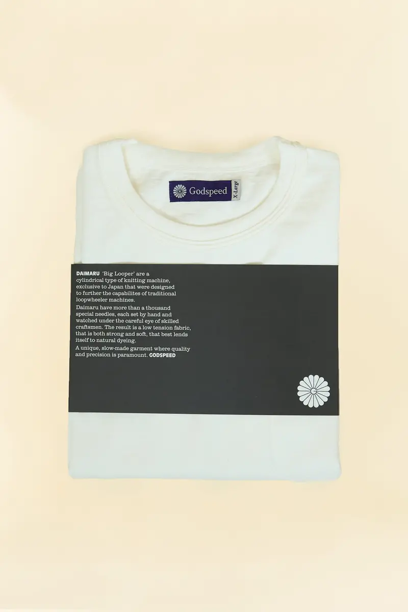 Godspeed Heavyweight Loopwheel  10Oz Pocket T-Shirt - Natural 1