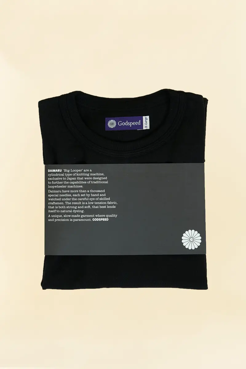 Godspeed Heavyweight Loopwheel  10Oz T-Shirt - Black 1