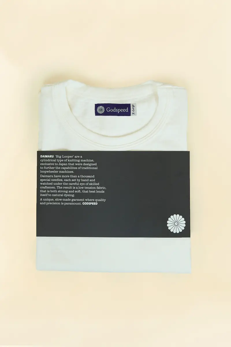 Godspeed Heavyweight Loopwheel  10Oz T-Shirt - Natural 1