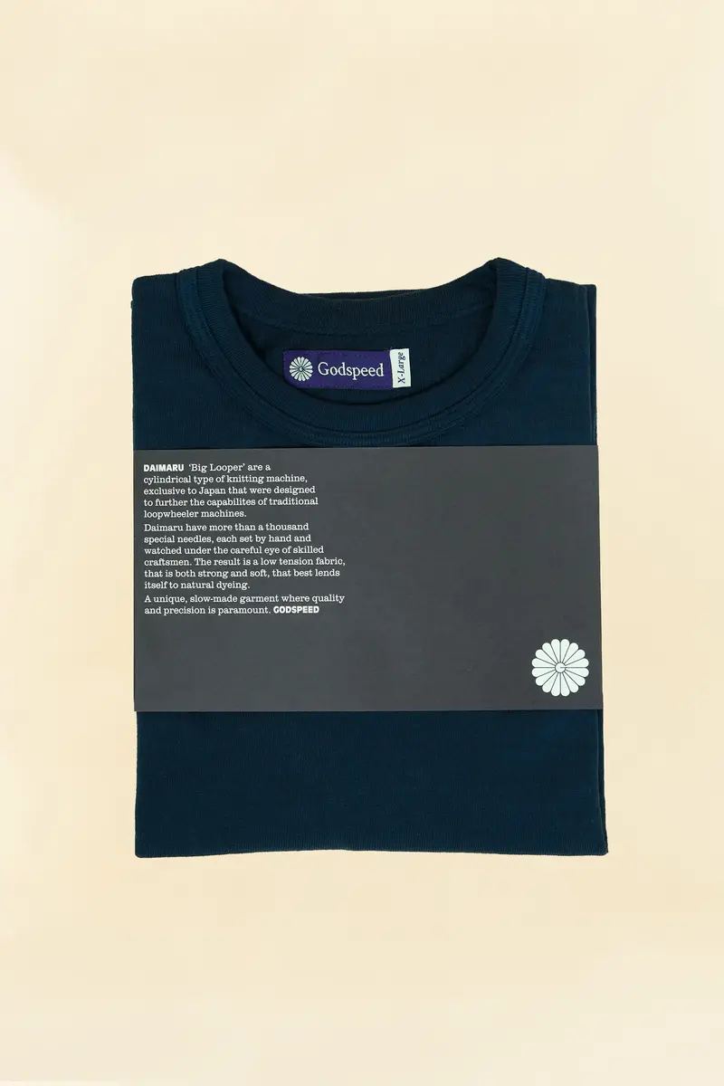Godspeed Heavyweight Loopwheel  10Oz T-Shirt - Navy 1