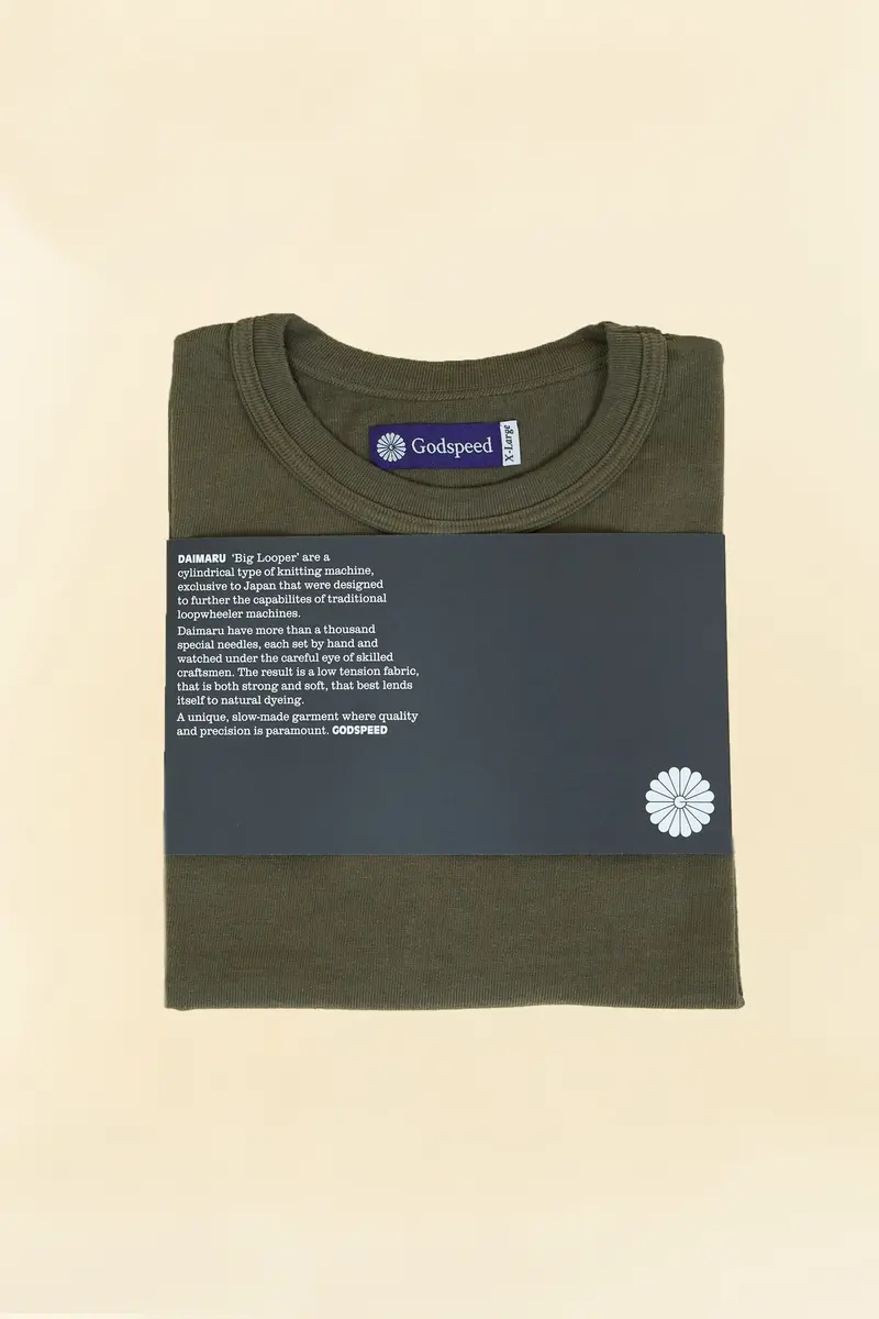 Godspeed Heavyweight Loopwheel  10Oz T-Shirt - Olive 1