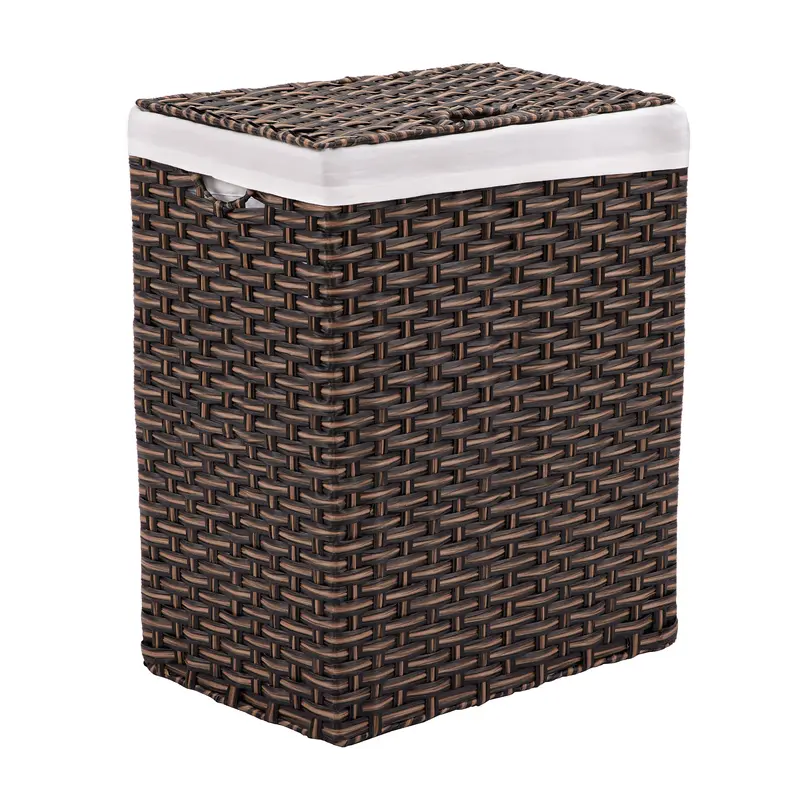 Handwoven Lidded Laundry Hamper 2