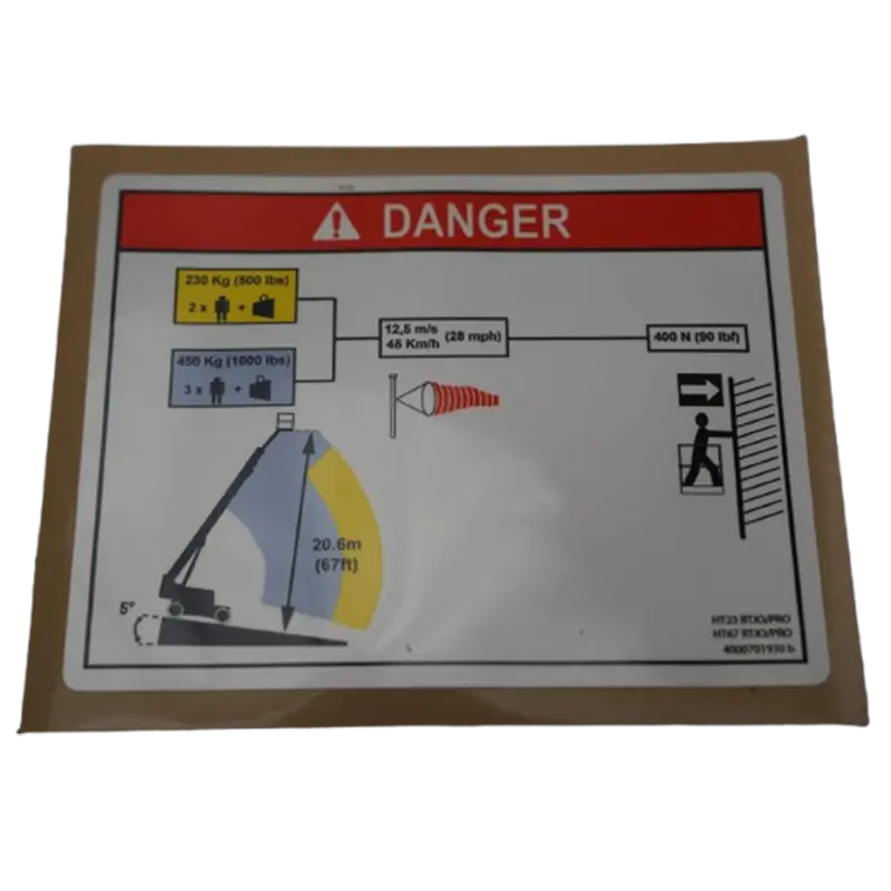 Haulotte Decal - Load Height 4000701930 1