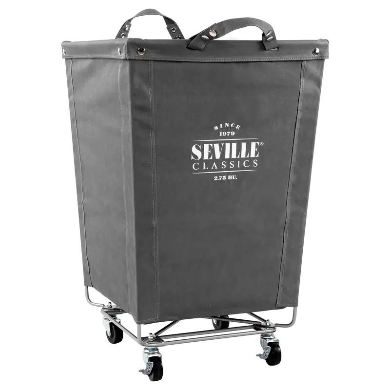 Heavy-Duty Rolling Laundry Hamper, Gray 1