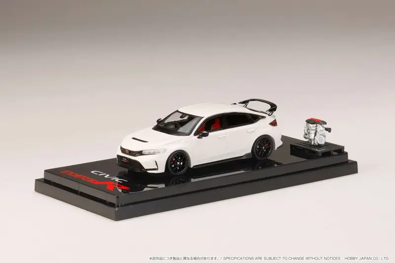 Hobby Japan 1:64 Honda Civic Type-R (Fl5) With Engine Display Model In Championship White 1