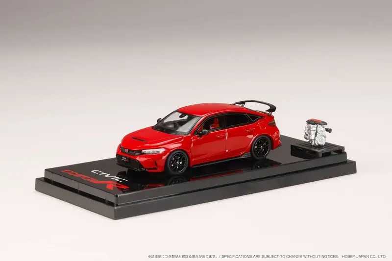Hobby Japan 1:64 Honda Civic Type-R (Fl5) With Engine Display Model In Flame Red 1