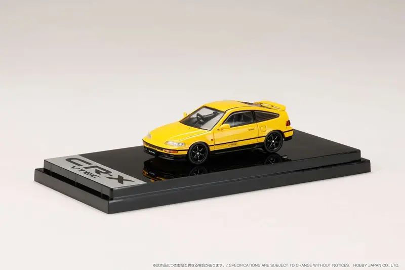 Hobby Japan 1:64 Honda Cr-X Sir (Ef8) J.D.M. Customized Style In Yellow 1