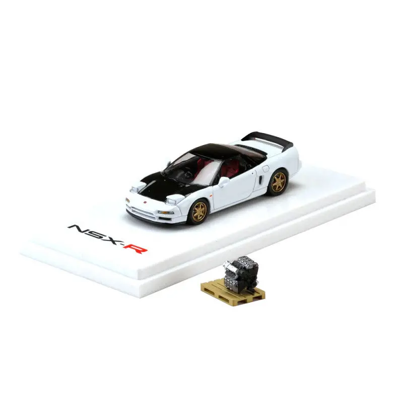 Hobby Japan 1:64 Honda Nsx (Na1) Type-R 1992 Customized Version In Championship White With Engine Display Model 1